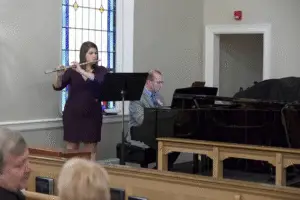 Mrs. Payne performing at a wedding in January 2020