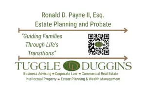 Ronald D. Payne II, Estate Planning and Probate attorney at Tuggle Duggins P.A.